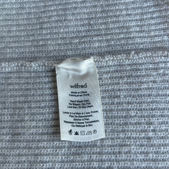 New Wilfred Aritzia Mock Neck Grey 100% Wool Sleeveless Sweater Size M - Picture 11 of 12